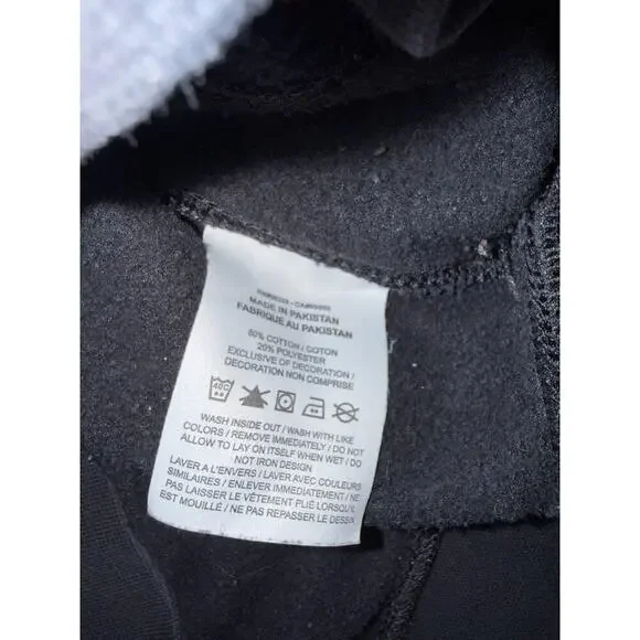 Nike Just Do It Crewneck Sweatshirt Black Mens Large "JUST DO IT" Red White - Picture 6 of 8